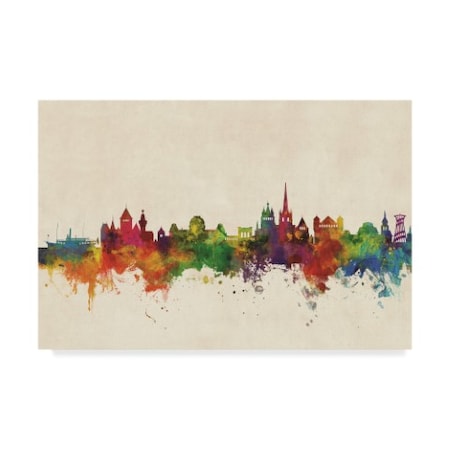 Michael Tompsett 'Lausanne Switzerland Skyline' Canvas Art,16x24